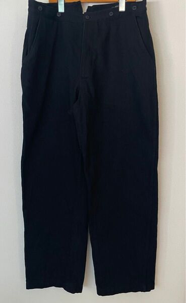 23AW COMOLI デニムオーバーパンツ/ボトム/2/コットン/BLK/Y03-03002/コモリ 黒