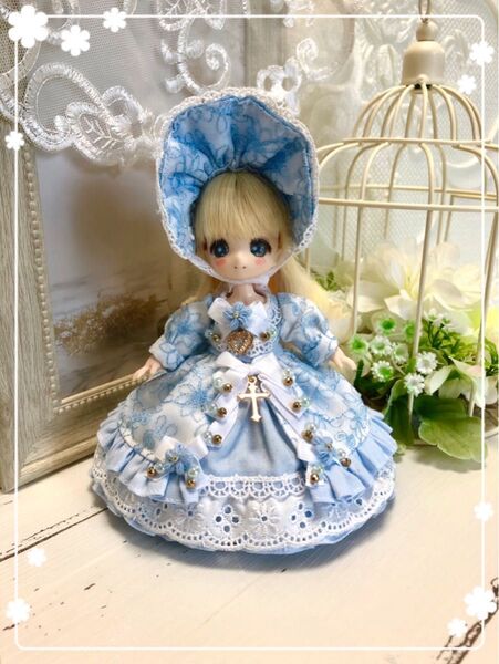オビツ11 春のお出かけドレス ハンドメイド