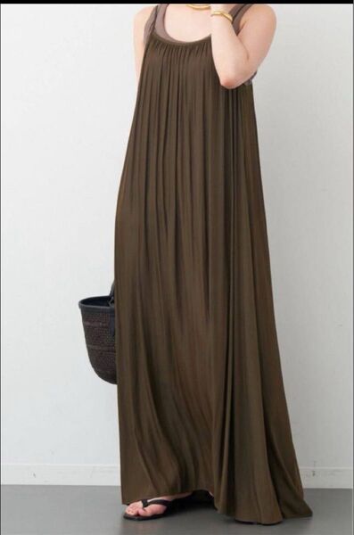 deuxieme classe camisole dress 36 カーキ
