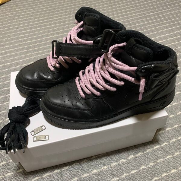 ナイキ AIRFORCE1 MID 25.5cm 黒