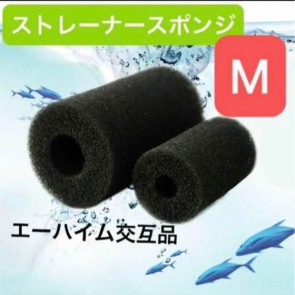 5個セット メダカ まとめ買い Mサイズストレーナー スポンジ めだか エーハイム交互品 安い メダカ ストレーナー用スポンジ