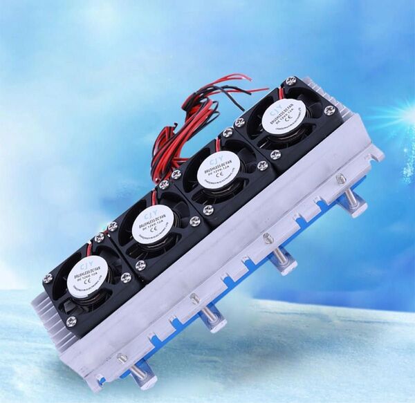 半導体冷却セット 12V 4チップ TEC1-12706 チップセット ペルチェ キット 冷却システムキット 熱電ペルチェ