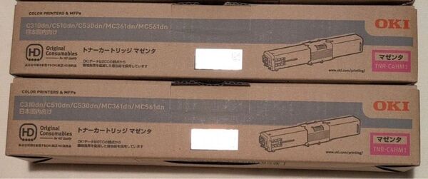 2個セット OKI 沖データ トナーカートリッジ マゼンタ TNR-C4HM1