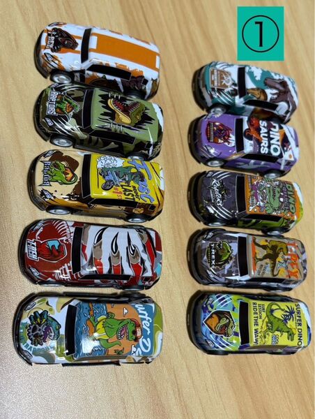 ① ミニカー チョロQ 恐竜 サウルス ピザ コーラ 車 おもちゃ