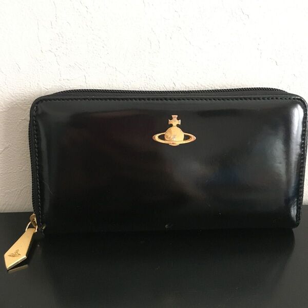 ヴィヴィアンウエストウッド 長財布 黒 小銭入れ 定番