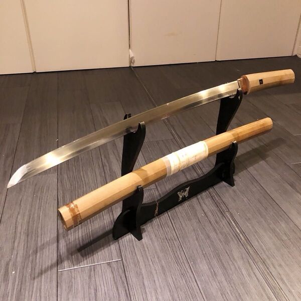 刃渡51.2cm 優刃紋 日本刀 長脇差 登録証有り 白鞘 室町永禄