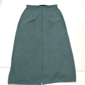 ストレッチダブルフェイスナロースカート ユニクロ UNIQLO ダークグリーン