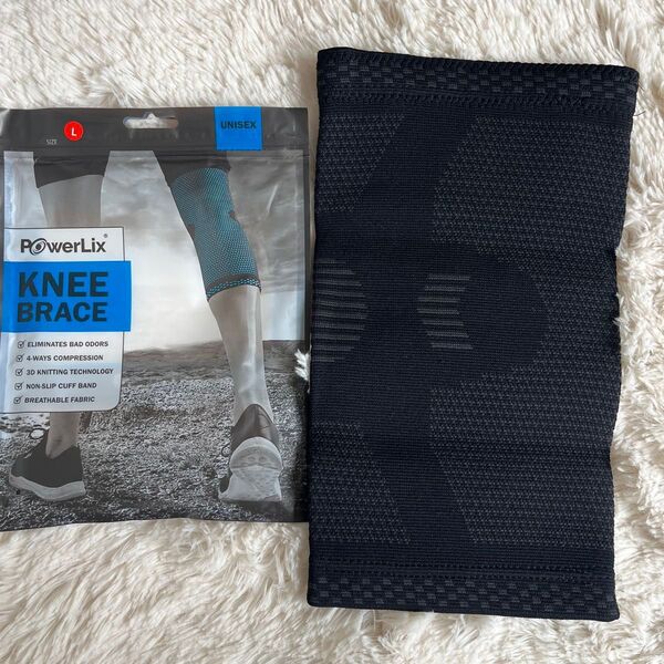 新品未使用品 膝サポーター ひざ専用 スポーツ ブラック L メンズ