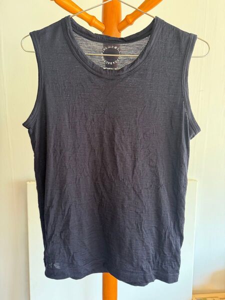 山と道 100% Light Merino Sleeveless women’s Mサイズ Navy 中古品
