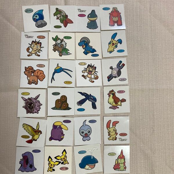 ポケモンパン デコキャラシール 24枚 平成レトロ 2004年頃 当時物