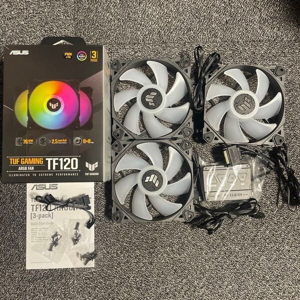 ASUS TUF GAMING TF120 ARGB 3IN1 ARGBファン ARGBコントローラ付き トリプルファンキット