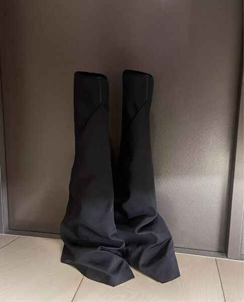Rick Owens DRKSHDW fetishスニーカーブーツ/ニーハイロングブーツ (black milk milk)