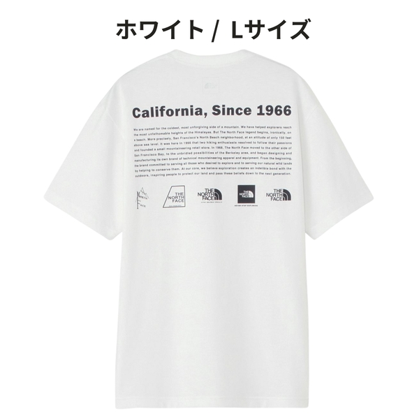即決☆ノースフェイス ヒストリカル 半袖Tシャツ W/Lサイズ ホワイト 白 速乾 ヒストリカル 歴代 ロゴ THE NORTH FACE