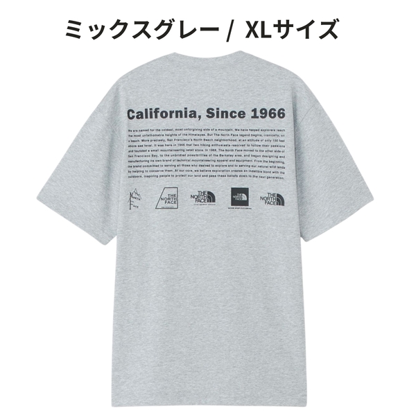 即決☆ノースフェイス 歴代 ロゴ 半袖 Tシャツ GRY/XLサイズ 送料込み グレー 灰色 ヒストリカル THE NORTH FACE