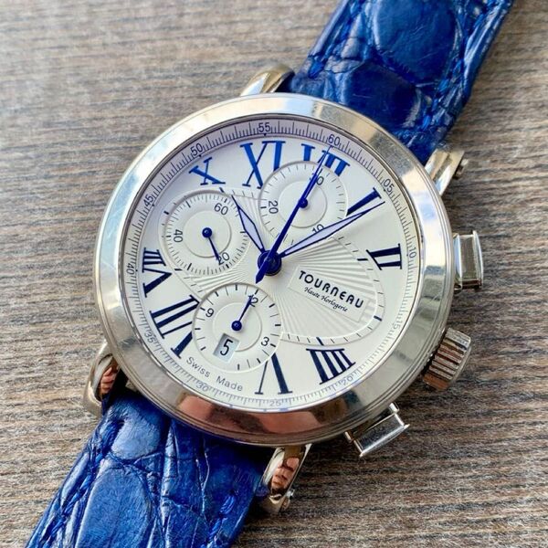 TOURNEAU 自動巻き ETA 7750 バルジュー クロノグラフ 腕時計 腕時計
