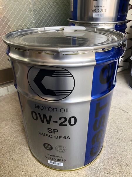 新キャッスル モーターオイル SP0W-20 新品20L 合成油 V9210-3816 送料込み