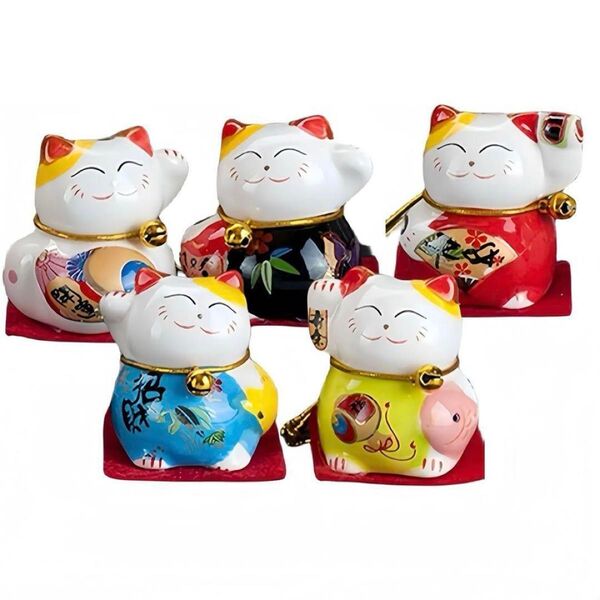 猫 置物 招き猫 置物 車 飾り 癒し 開運 福を招く 商売繁盛 厄除け 縁起物