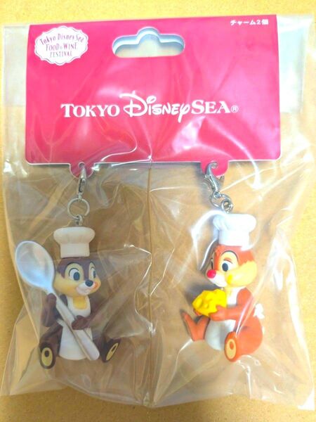 チップ&デール チャームセット 新品・未開封 ディズニー 東京ディズニーランド コック フード コック帽 キーホルダー フィギュア