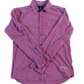 BILLABONG チェックシャツ メンズ M レッド系