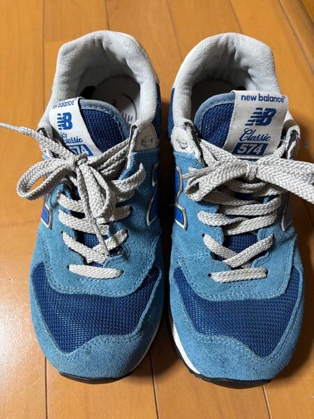 new balance 574 スニーカー ブルー