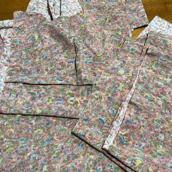 ハンドメイド 布地 はぎれ ピンク系 花柄 5枚