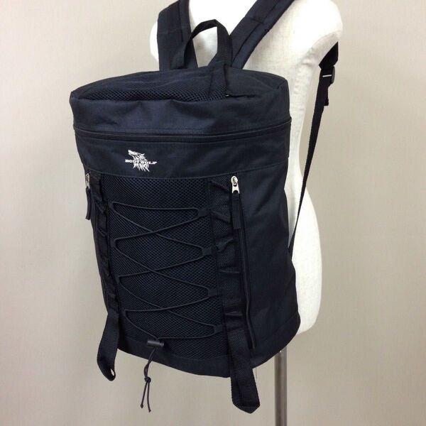 新品 大容量 リュック バックパック メンズ レディース リュックサック ドラム型 通勤 通学 旅行 防災 部活 ブラック 黒