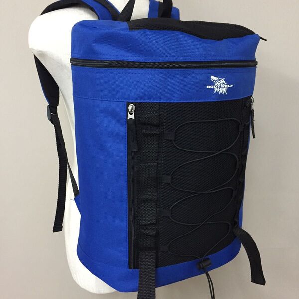 新品 大容量 リュック バックパック メンズ レディース リュックサック ドラム型 通勤 通学 旅行 防災 部活 ブルー 青