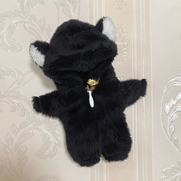 ねこ 着ぐるみ 黒 オビツ11 ねんどろいど どーる 猫 きぐるみ 服 黒猫 1/12 ドール 人形 ぬいぐるみ つなぎ