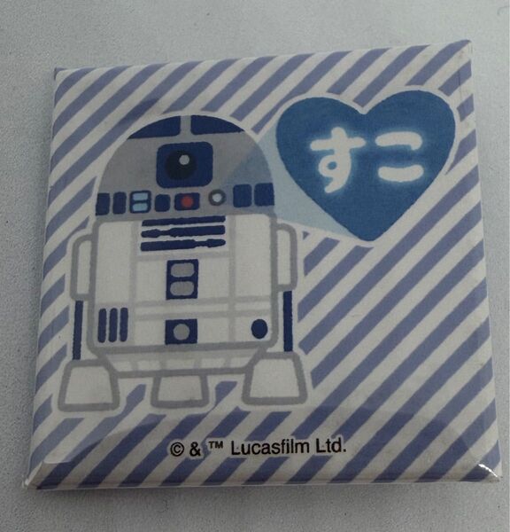 東京コミコン2019限定発売 いらすとや みふねたかし作 スターウォーズ スクエア缶バッジ R2-D2