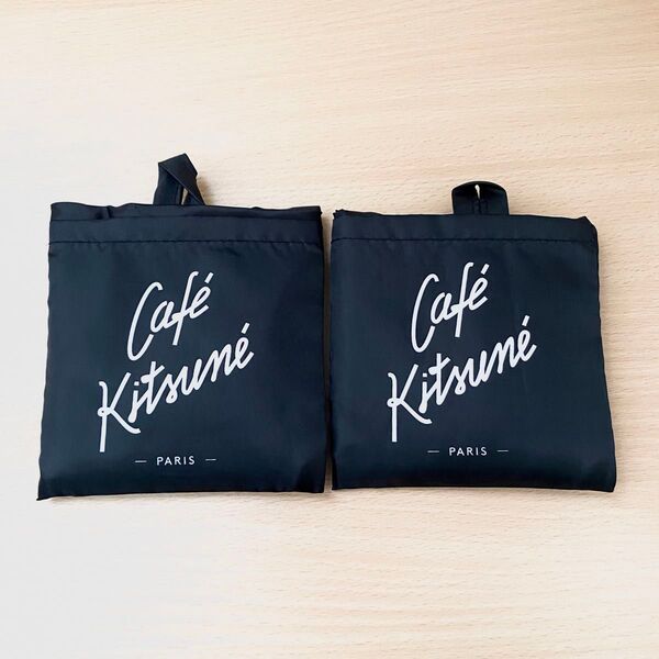 Cafe Kitsune カフェキツネ ECOバッグ エコバッグ ショッピングバッグ トートバッグ ハンドバッグ 2個セット