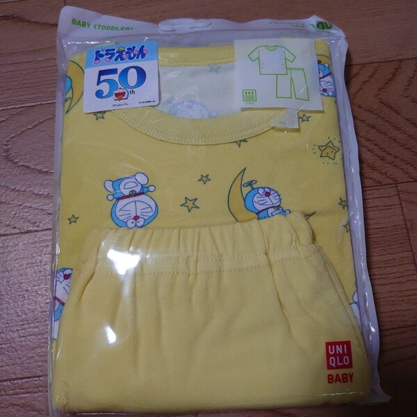 ユニクロ 半袖パジャマ ドラえもん 100cm イエロー