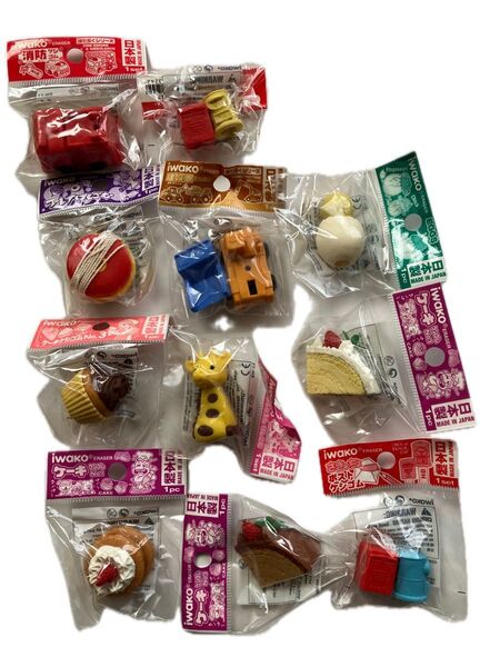 おもしろ消しゴム 12個
