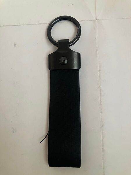 Dunhill(ダンヒル) キーホルダーレザー カーボンファイバープリント ブラック
