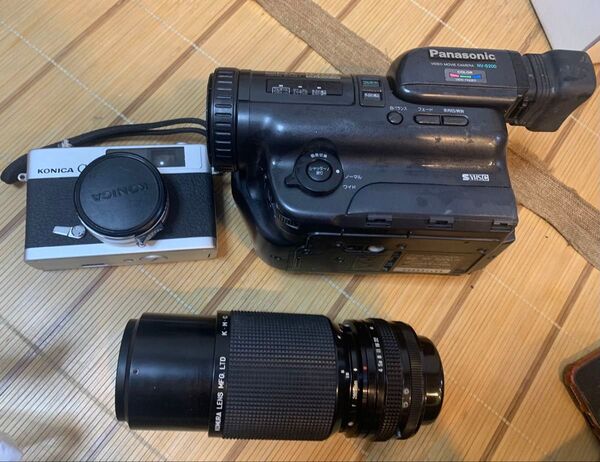 ジャンク パナソニックビデオムービーカメラ KONICA C35 コンパクトフィルムカメラ レンズ