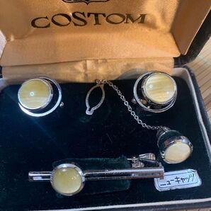 COSTOM ニューキャッツ カフリンクス カフスボタン ネクタイピンセット