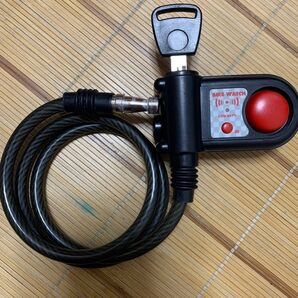 振動センサーアラーム付き チェーンロック ワイヤーロック バイクロック 盗難防止