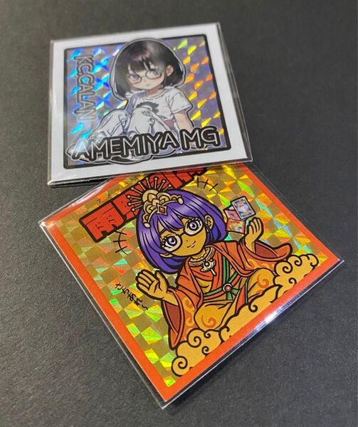 KC.CALAN 雨宮MG【新・旧 名刺シール AMEMIYA MG/雨照引神】まんだらけ シール横丁 自作シール