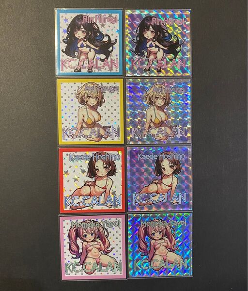 KC.CALAN『ビキニセット 再々販版・ver.2 8枚セット』まんだらけ シール横丁 BOOTH 自作シール