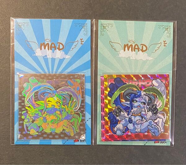《新品・未開封》MAD屋 ひめしろ【悪魔シャドウリア ガチホロ(レンズホロ)&角プリズム 3枚セット】BOOTH 自作シール