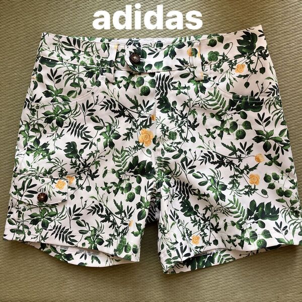 adidas ゴルフウエア ショートパンツ 総柄 S レディース