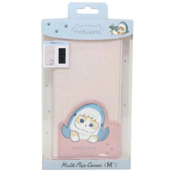 モフサンド サメにゃん マルチケース☆スマホケース☆新品 未開封 マルチフリップカバー 定価4378円