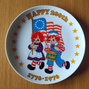 アメリカ建国200周年記念 飾り皿 ラガディ・アンとアンディ 200周年記念プレート