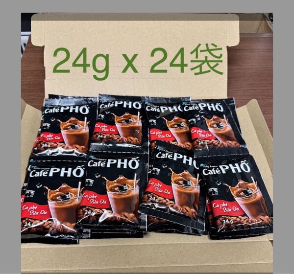 Pho cafe , ベトナムコーヒー正規品、カフェオレ (24g x 24袋)