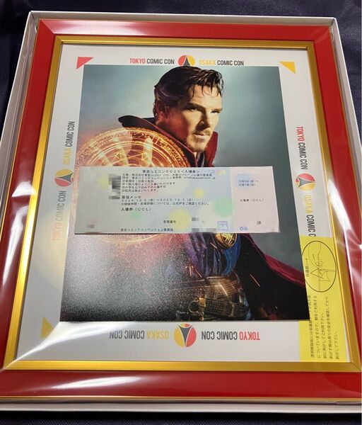 COMIC CON LOTTERY 2025 コミコンくじ ベネディクト・カンバーバッチ 直筆サイン 額縁、入場券付き