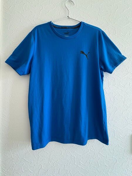 PUMA Tシャツ メンズ Mサイズ ブルー 半袖 プーマ サッカー 陸上