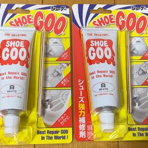白 2個セット 靴 修理 シューグー ソール 補修 SHOEGOO 100g 白色 ホワイト 新品未開封