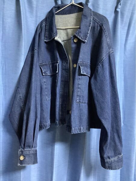 これ以上はすみません!期間限定価格GUデニムクロップドシャツジャケットM