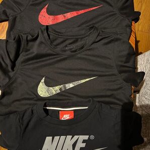 【キッズ】NIKE Tシャツ 3枚セット ブラック シンプル ロゴ入り