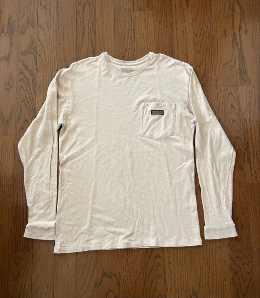Patagonia パタゴニア ロングスリーブワークポケット 長袖Tシャツ S ベージュ