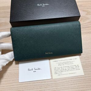 ★極美品★ポールスミス 長財布 二つ折り グリーン
